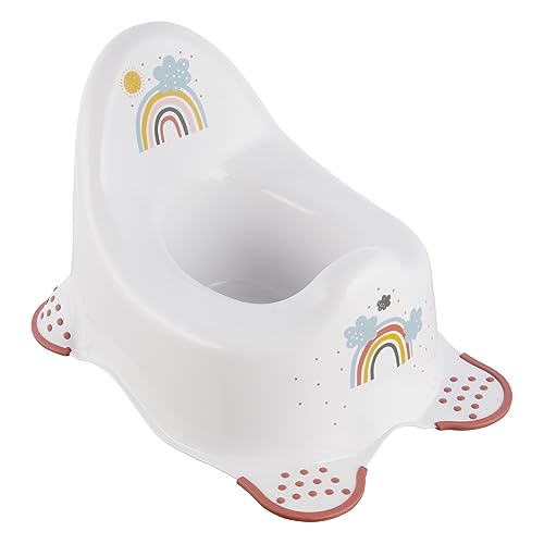 keeeper Orinal arco-íris, 18 meses a 3 anos, antiderrapante, adam, branco
