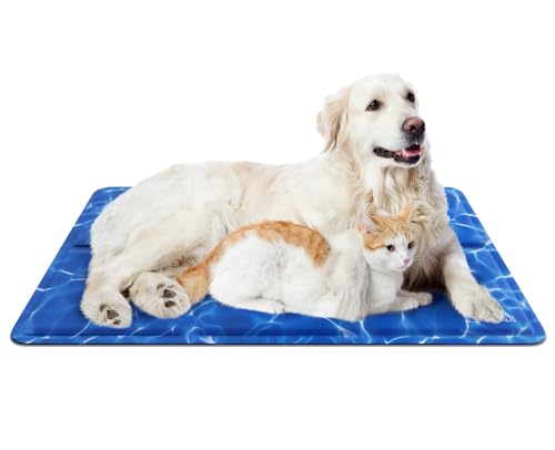 Pecute Manta tapete refrescante para cães e gatos 75 * 120 cm, cama fria para cães verão, animais de estimação padrão ondulado tapete auto-refrigeração - Pet Cooling Mat