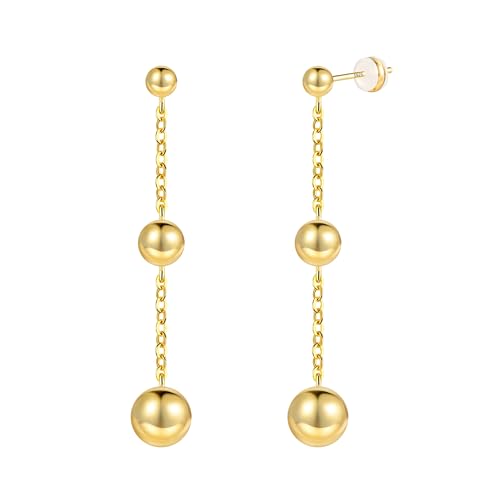 ALEXCRAFT Brincos mulher prata compridos, brincos pendentes pérolas prata 925, elegante, leves, hipoalergénicos, para festa, banquete, presentes de joalharia