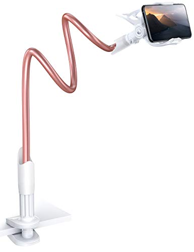 Lamicall Suporte móvel com pescoço de cisne - suporte para telemóvel e smartphones para iPhone 16 Pro Max Plus, 15 14 13 12 11 Pro Max Mini Plus XR X 8 7 6 Plus, Samsung, Huawei, outros smartphones -