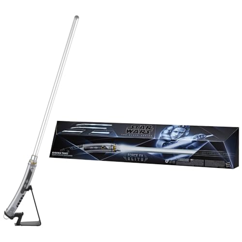 Hasbro Star Wars The Black Series – Espada laser eletrónica Force FX Elite de Ahsoka Tano, com luzes LED de próxima geração e efeitos sonoros, a partir de 14 anos