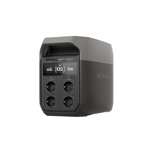 Estação de energia portátil EF ECOFLOW DELTA 3, gerador solar de 1024 Wh, bateria LFP, apenas pequenos defeitos na embalagem, o produto está completamente não utilizado (recondicionado)