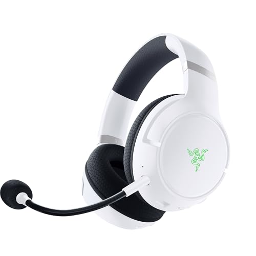Razer Kaira Pro Auriculares sem fios para jogos para Xbox Series X, S Xbox One PC e Smartphone (auriculares sem fios, Bluetooth, altifalantes de 50 mm, microfone supercardióide) branco