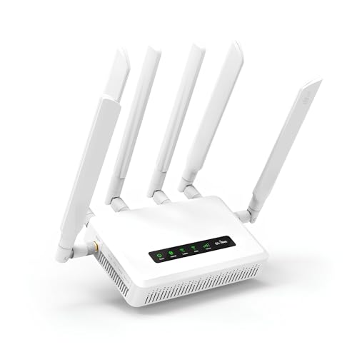 GL.iNet GL-X3000 (Spitz AX) 5G NR AX3000 Cellular Gateway Router, Wi-Fi 6, Multi-WAN, & Detachable antennas, dual SIM, OpenVPN & WireGuard Client/Server, OpenWrt, MU-MIMO, Secção ure RV Internet