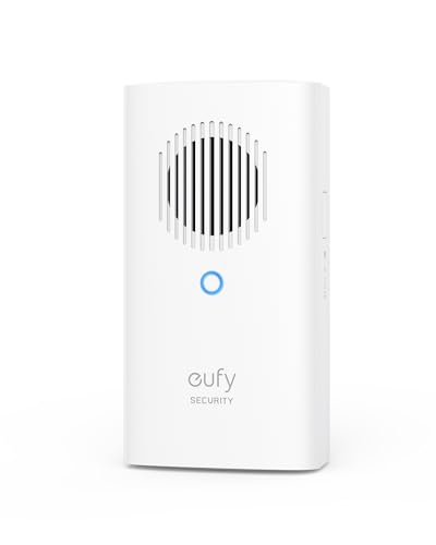 eufy Security Video Doorbell Add-On Chime, Indoor Chime, requer eufy Security Video Doorbell E340, No-Delay Ring, volume ajustável, 8 fronhas