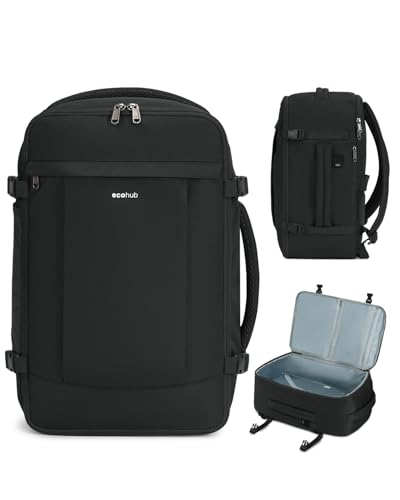 ECOHUB Mochila viagem cabine avião 40 x 20 x 25, 45 × 36 × 20 cm