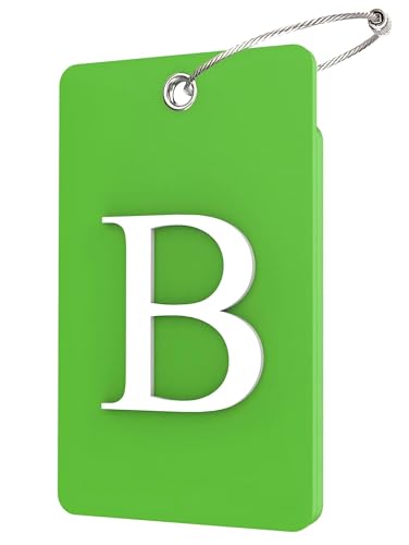 Lammcou Etiqueta de bagagem para viagens aéreas, etiqueta de borracha personalizada com cartão de direção e cabo de aço inoxidável, Luggage Tags Suitcases Labels (verde, B)