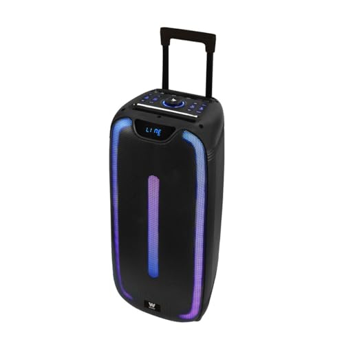 Woxter Rock'n'Roller ST Altifalante Trolley Bluetooth Rock'n'Roller ST, 100 W, bateria de 4,5 Ah, Bluetooth, AUX, cartão de memória SD, ecrã LED