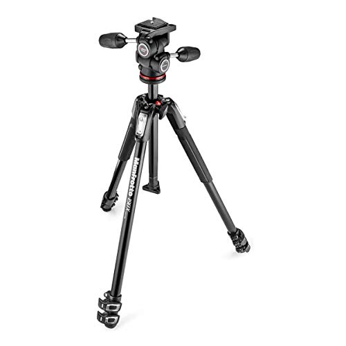 Manfrotto 190X - Kit de tripé de 3 secções em alumínio com rótula 3Way 804 MkII