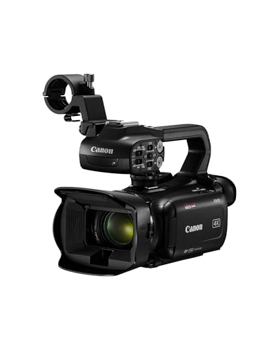 Canon XA60 4K Full HD (câmara de vídeo UHD Zoom 20x, sensor CMOS tipo 1/2,3, foco automático, estabilização de imagem de 5 eixos, saída HDMI, ecrã LC de 3,5 polegadas, transmissão UVC) preto