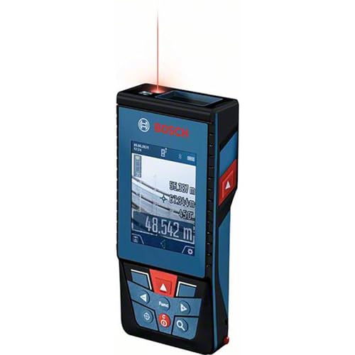 Bosch Medidor laser profissional GLM 100-25 C (câmara integrada, alcance: até 100 m, robusto, IP54, +/-1,5 mm, 3 pilhas AA, correia de fixação, capa), azul