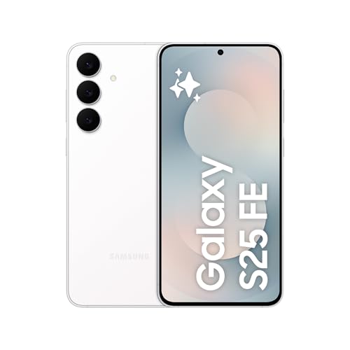 Samsung Galaxy S25 FE 512GB, telemóvel com IA, moldura leve de 7,5 mm, ecrã FHD+ 6,7", câmara 50 MP, Exynos 2400, 8 GB RAM, garantia do fabricante 3 anos + 1 ano extra, branco (versão espacial anola)