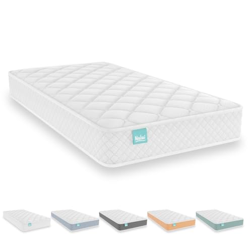 Nalui - Colchão de berço viscoelástico 60 x 120 cm Baby One núcleo HR Adapt Foam, tecido 3D respirável e tecido Strech hipoalergénico, certificado Oeko-Tex® | Feito em Espanha. Altura ± 12 cm, branco