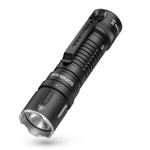 Sofirn SC33 LED super brilhante 5200 lúmenes lanterna recarregável EDC portátil com cauda tipo C interruptor E para pesquisa ao ar livre caminhadas emergência