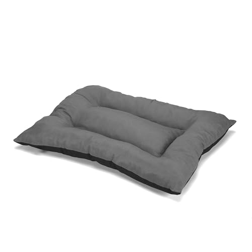 Tapete para cães: Cama macia e confortável, lavável, ideal para descanso e sono - berço de cão fabricado em Espanha (cinzento/preto, 70 x 50 x 10)