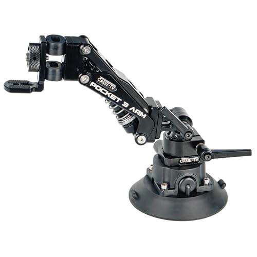cametv Suporte de ventosa para câmara de carro para dji Osmo Pocket 3, estabilizador de montagem para câmara de ação, braço amortecedor compatível com dji Osmo Pocket/Insta360 (PK02)