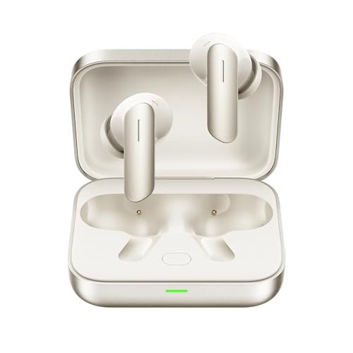 realme Buds Air 7 auriculares sem fios, 6 microfones com cancelamento de ruído e altifalante de 12,44 mm, 52H tempo de reprodução, auriculares sem fios Bluetooth 5.4 impermeáveis IP55, ouro