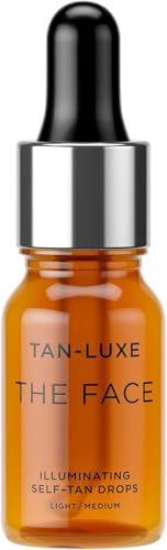 TAN-LUXE THE FACE Gotas autobronzeadoras, médias (10 ml) Adicionar aos cuidados da pele para um bronzeado facial personalizado