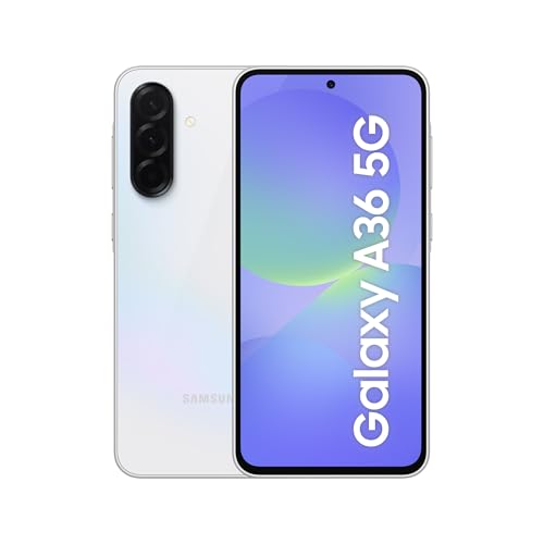 Samsung Galaxy A36 5G 256 GB telemóvel, 8 GB RAM, câmara 50 MP, branco, garantia do fabricante 3 anos + 1 ano extra