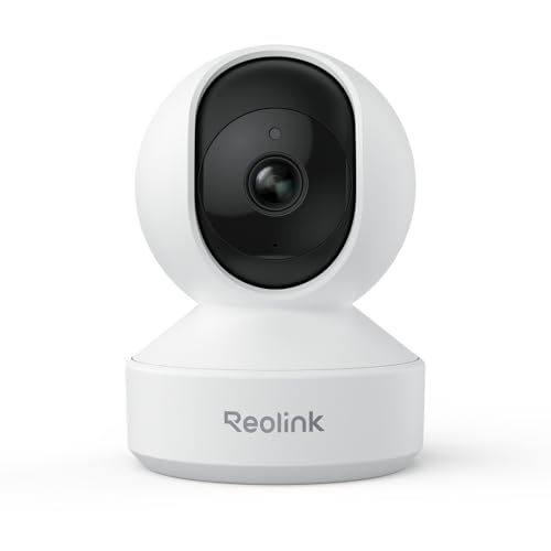 Reolink 4MP Câmara de vigilância WiFi interior, deteção de pessoas/animais de estimação, rastreamento automático, câmara IP Wi-Fi 2,4/5 GHz, áudio bidirecional, visão noturna, monitor de bebés, E1 Pro