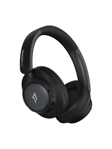 1MORE Auriculares Bluetooth Over-Ear, capacetes com cancelamento ativo de ruído híbrido e áudio de alta resolução, auriculares On-Ear, modo com cabo disponível, conexão multiponto, 90H (preto)