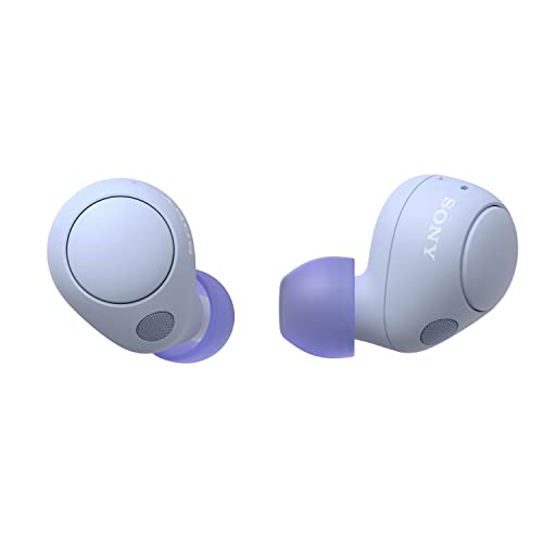 Sony WF-C700N Earbuds sem fios, Bluetooth, cancelamento de ruído (pequeno, leve e com conexão multiponto, IPX4, bateria de até 20 RH, carregamento rápido, iOS e Android) Lavanda