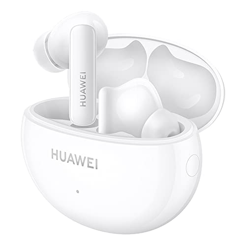 HUAWEI FreeBuds 5i Auriculares sem fios, iOS e Android e Windows, Bluetooth 5.2, controlo deslizante, áudio Hi-Res, 3 modos ANC, 28 horas de bateria, IP54, conexão dupla, branco