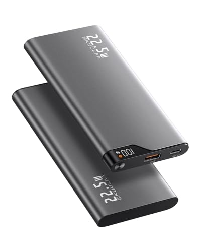 Power Bank 2 peças 10000 mAh 22,5 W bateria externa carregamento rápido USB C Input & Output KUULAA bateria portátil ecrã LED carregador portátil para iPhone