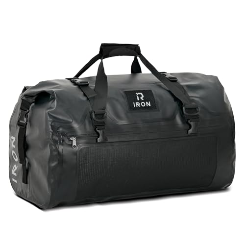 Iron JIA'S Bolsa de alforjas para motociclo, 500D PVC impermeável saco de mota, grande capacidade bolsa de selim para motociclismo, ciclismo, Rafting, Camping, Viagens, Pesca