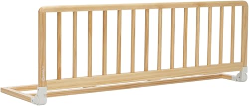 Safety 1st Wooden Bed Rail 110 cm, barreira de segurança para crianças, cama, 18 m-5 A, barreira de cama para crianças recarregável, bloqueio automático, FSC® 100 % madeira certificada, fácil de