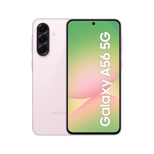 Samsung Galaxy A56 5G 256GB, telemóvel, 8 GB RAM, câmara 50 MP, rosa, garantia do fabricante 3 anos + 1 ano extra