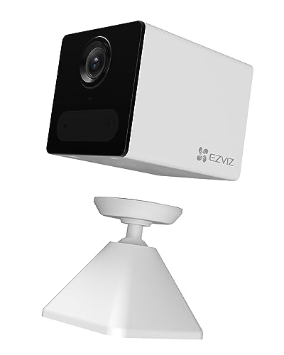 EZVIZ Câmara de vigilância WiFi interior sem cabos, 1080P bateria de câmara 2000 mAh, deteção de movimento humano PIR, visão noturna infravermelha, áudio de 2 vias, suporte cartão SD até 512 GB, CB2