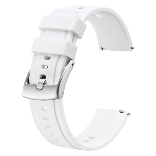 BISONSTRAP Flexível correia de silicone 18 mm 20 mm 22 mm 24 mm, correia de relógio borracha de libertação rápida para homem e mulher