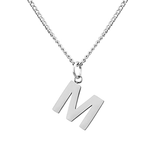 GD GOOD.designs EST. 2015 Colar com letras de prata - colar respeitoso com a pele para senhoras (pendente A-Z) I colar com letras de prata