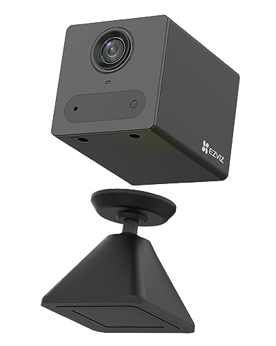 EZVIZ Câmara de vigilância WiFi interior sem cabos, 1080P bateria de câmara 2000 mAh, deteção de movimento humano PIR, visão noturna infravermelha, áudio de 2 vias, suporte cartão SD até 512 GB, CB2