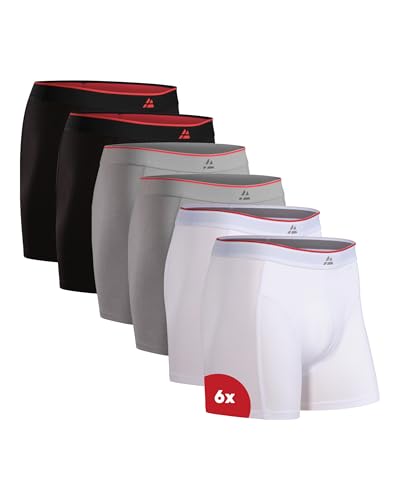 DANISH ENDURANCE Cuecas homem boxer de bambu, com ou sem bolso, macias e elásticas, 6 pacotes - boxers para homem, roupa interior