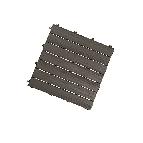 SMOBY - Conjunto 6 azulejos de chão para casitas 45 x 45 cm, cinzento escuro (810907)