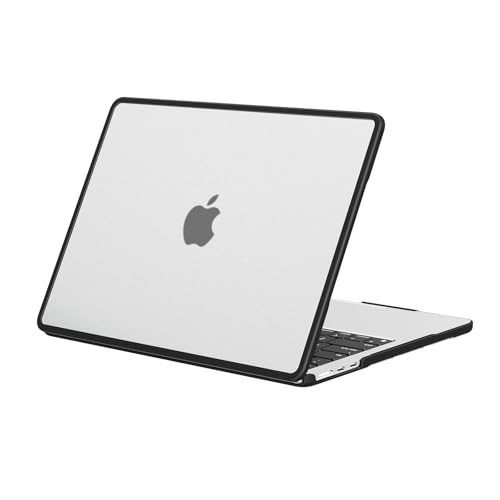 BlueSwan Capa compatível com MacBook Air de 15 polegadas M2 A2941 M3 A3114 M4 A3241 2023-2025, moldura de TPU anticolisão e capa rígida de plástico ultra fina à prova de impressões digitais,