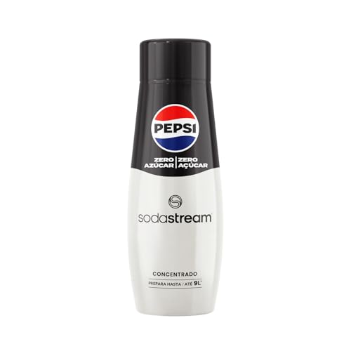 SodaStream - Concentrado de refrigerante sabor Pepsi Zero, sem açúcar, prepare até 9 L de bebida, adequado para todas as máquinas de gaseificação de água SodaStream - 440 ml