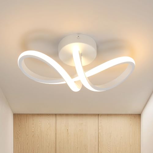 Candeeiros de teto LED modernos, 20 W teto branco quente 3000 K, candeeiro de teto para quarto, corredor, salão, varanda, corredor