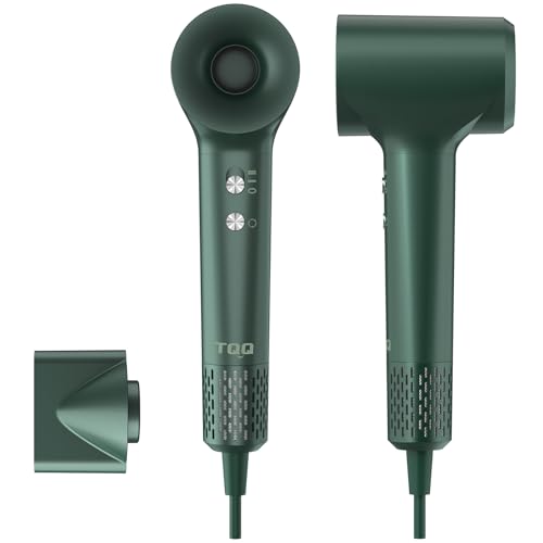 TQQ Secador de cabelo profissional, 200 milhões de iões negativos, motor sem escovas de 110 000 rpm, secador de cabelo de 57 dB, baixo nível de ruído para casa, viagens