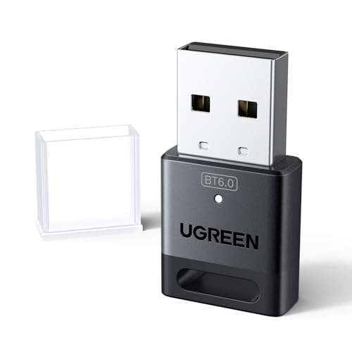 UGREEN USB Bluetooth 6.0 Adaptador para PC Adapter Dongle serve apenas para Windows 11/10/8.1 compatível com comando de PS5 PS4 teclado rato altifalantes auriculares