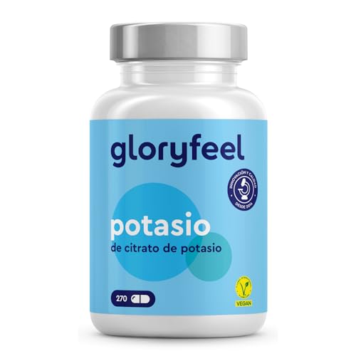 Citrato de potássio 2446 mg - 270 cápsulas (+ 4 meses) - Suplemento desportivo natural de alta potência - altamente doseado: 800 mg de potássio elementar - vegano, sem aditivos