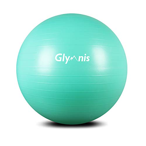 Glymnis Bola de pilates bola anti-Burst para pilates, ginástica fitness gravidez ioga gravidez 55 cm 65 cm 75 cm com insuflador