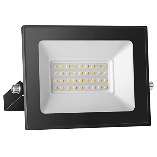 Probapro 30 W Focos LED exteriores, projetor LED 3000 LM IP65, impermeável, 6500 K, branco frio para jardim, pátio, garagem, terraço, holofote exterior e segurança com alta luminosidade