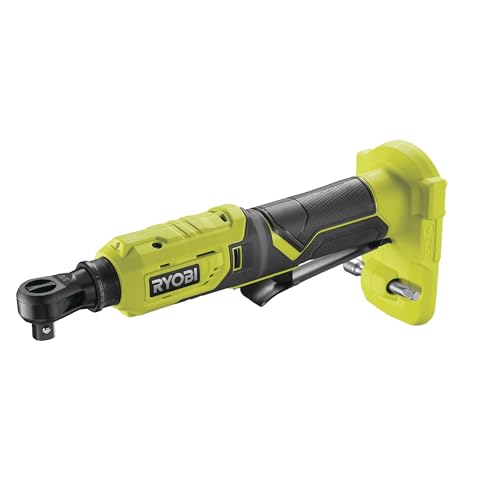 RYOBI - Chave de arraca elétrica 18 V ONE+ - quadrado 3/8 '' - 60 Nm - Ideal para trabalhar em espaços estreitos ou varrotados - Fornecido com 1 ponta de extensão - R18RW3-0