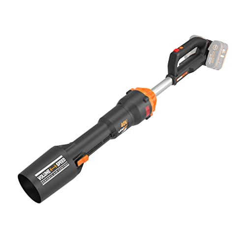WORX Leafjet WG585E.9 Soprador de folhas (40 V, motor sem escovas, controlo de ar variável, menos consumo de bateria, mais potência, sem bateria ou carregador)