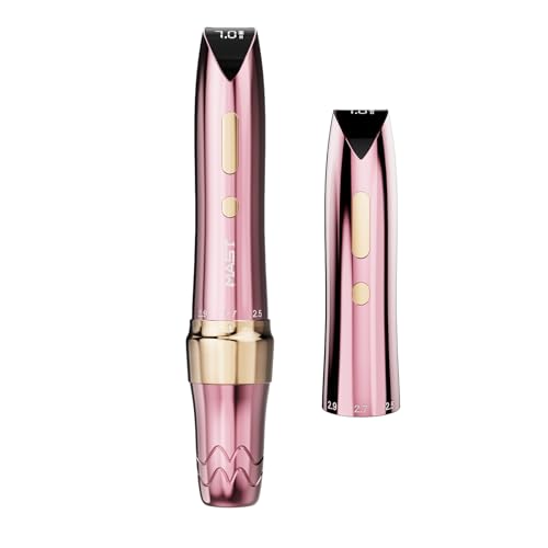 Mast P60 Máquina de tatuagem sem fios Microblading Pen rotativas Tattoo Gun de 5 Strokes Length 2,2 mm - 3,2 mm 121 g/4,2 oz peso leve, com 2 baterias, delineador de olhos, lábios, sobrancelhas,
