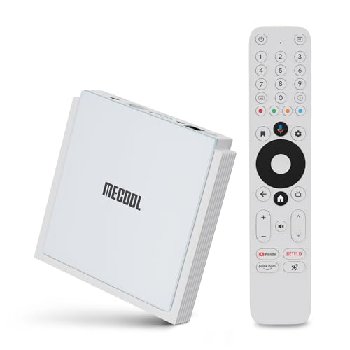 MECOOL KM2 Plus Deluxe Android TV Box, HDR 10+ 4K Dolby Vision Display, Google Netflix certificado Prime Voice Assistant vídeo WiFi 6 TV Box de dupla banda