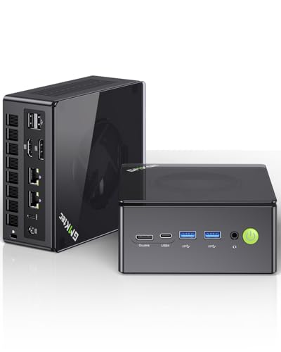 GMKtec Gaming Mini PC K8 Plus AMD Ryzen 7 8845HS (8K/16T, até 5,1 GHz) 32 GB RAM DDR5 1 TB SSD, computador de mesa Oculink/Dual Nic 2.5G/WiFi 6E/BT5.2/HDMI 2.1/USB4/USB3.3.3.3.2.3.2.3.2.2.3.2.4.3.5 22